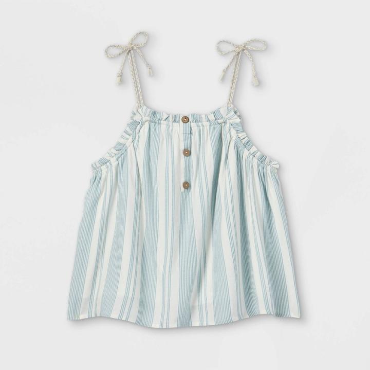 Girls' Button-front Babydoll Tank Top - Art Class