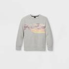 Boys' Palm Tree Scene Graphic Sweatshirt - Art Class Gray