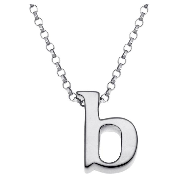 Target Women's Sterling Silver 'b' Initial Charm Pendant -