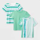 Toddler Boys' 3pk Short Sleeve Tie-dye T-shirt - Cat & Jack Green/orange
