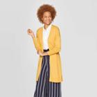 Women's Long Sleeve Cardigan - A New Day Gold