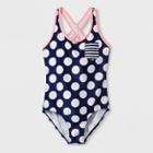 Plus Size Girls' Lucky Me One Piece Swimsuit - Cat & Jack Blue