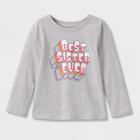 Toddler Girls' 'best Sister Ever' Long Sleeve Graphic T-shirt - Cat & Jack Gray