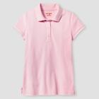 Girls' Short Sleeve Pique Uniform Polo Shirt - Cat & Jack Pink
