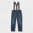 Oshkosh B'gosh Toddler Boys' Denim Suspender Jeans - Blue