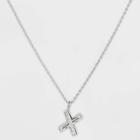 Silver Plated Cubic Zirconia 'x' Pendant Necklace - A New Day