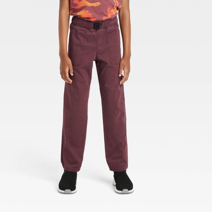 Boys' Pull-on Utility Pants - Cat & Jack Burgundy