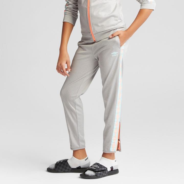 Umbro Girls' Double Diamond Track Pants - Gray Heather