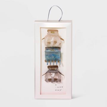 Claw Clip Set 3pc - A New Day Assorted Purples