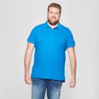 Men's Big & Tall Short Sleeve Loring Polo T-shirts - Goodfellow & Co Blue Cobalt