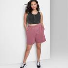 Women's Plus Size Button-front Knit Tiny Tank Top - Wild Fable Black