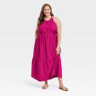 Women's Plus Size Sleeveless Tiered Dress - A New Day