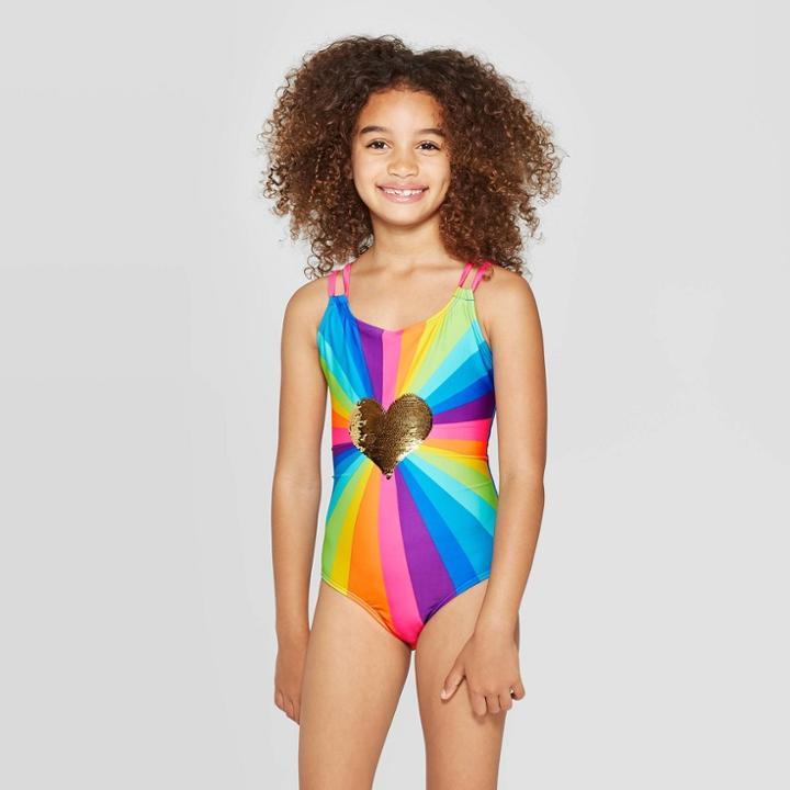 Girls' Heart Of Love One Piece Swimsuit - Cat & Jack Blue