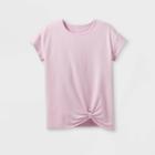 Girls' Short Sleeve Twist-front Gym T-shirt - All In Motion Lilac Purple