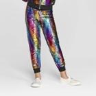 Girls' Nickelodeon Jojo's Closet Flip Sequin Rainbow Jogger Pants - Xl,