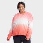 Women's Plus Size Crewneck Sweatshirt - All In Motion Coral