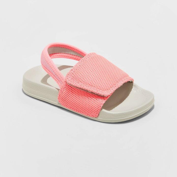 Toddler Girls' Nimo Slide Sandals - Cat & Jack Pink S (5-6), Toddler Girl's, Size: