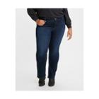 Levi's Women's Plus Size Mid-rise Classic Bootcut Jeans - Cobalt Distress 20, Blue Distress