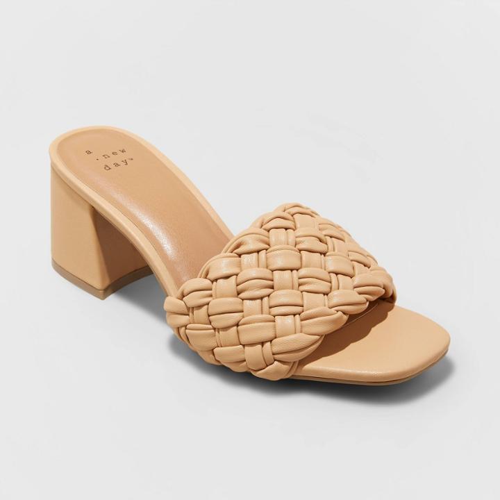 Women's Dorothy Slide Heels - A New Day Tan