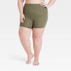 Women's Brushed Sculpt Bike Shorts 5 - All In Motion Gray