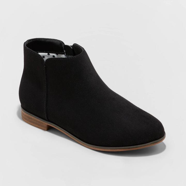 Girls' Opal Zipper Slip-on Chelsea Boots - Cat & Jack Black