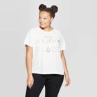 Mad Engine Women's Plus Size Short Sleeve My Happy Place Graphic T-shirt - Doe (juniors') - Blush