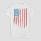 Well Worn Men's Short Sleeve Americana Flag T-shirt - Dove White