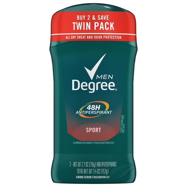 Degree Men Dry Protection Antiperspirant Deodorant Sport Twin Pack - 2.7oz,