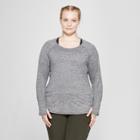 Women's Plus Size Long Sleeve Soft T-shirt- C9 Champion Black Heather