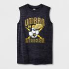 Umbro Boys' Graphic Muscle T-shirt Black Beauty/yellow