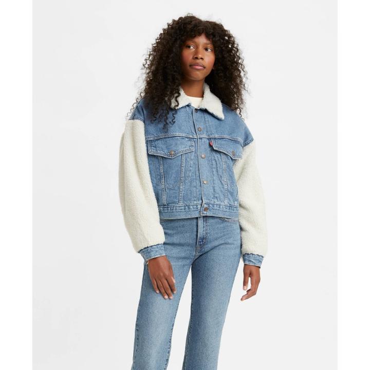 Levi's Women's Cropped Loose Trucker - Dead Of Winter