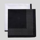 Men's Misi Dots Pocket Square Set - Goodfellow & Co Black/white One Size, Men's, Black White