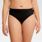 Beach Betty By Miracle Brands Women's Slimming Control Strappy Bikini Swim Bottom - Black - M - Beach Betty By