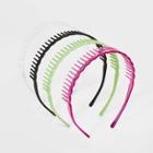 Girls' 4pk Scallop Comb Headbands - Art Class