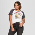 Women's Plus Size Short Sleeve Metallica T-shirt - White