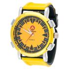 Airwalk Rubber Strap Analog Watch - Yellow,