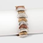 Textured Half Circle Castings Stretch Bracelet - Universal Thread,