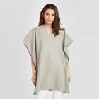 Women's Solid Cape - Universal Thread Olive Gray M/l, Women's, Size: Medium/large, Green