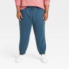 Men's Big & Tall Standard Fit Tapered Jogger Pants - Goodfellow & Co Dark Blue