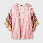 Girls' Printed Kimono Jacket - Art Class Pink