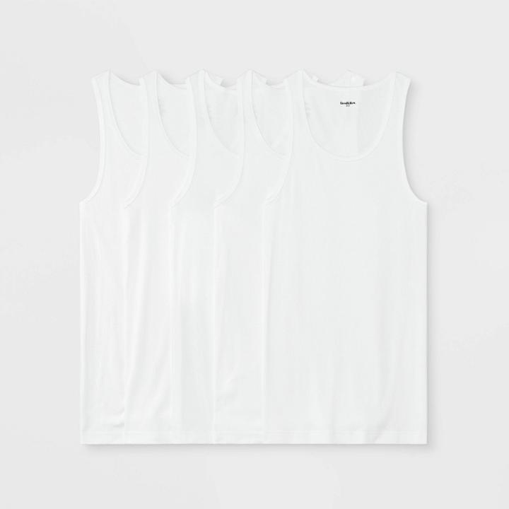 Men's 4+1 Bonus Pack Tank Top - Goodfellow & Co White