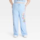 Sanrio Women's Hello Kitty And Pusheen Graphic Flare Leg Lounge Pants - Blue