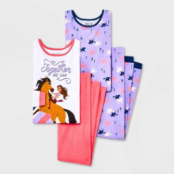 Girls' Spirit Riding Free 4pc Snug Fit Pajama