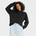 Women's All Day Fleece Sweatshirt - A New Day Black