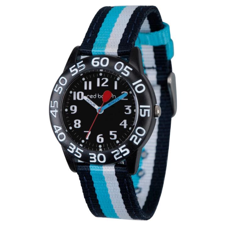 Boys' Red Balloon Black Plastic Time Teacher Watch - Multi,