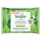 Simple Kind To Skin Compostable Cleansing Wipes - 25ct, Women's