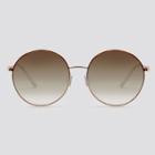 Women's Round Metal Silhouette Sunglasses - Wild Fable Gold, Women's, Size: Small, Gold/grey
