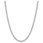 Tiara Sterling Silver 24 Curb Chain Necklace, Size: