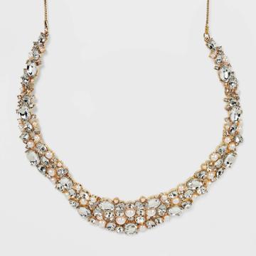 Sugarfix By Baublebar Crystal And Pearl Collar Necklace - Gold