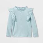 Toddler Girls' Mock Neck Rib Cozy Sweatshirt - Art Class